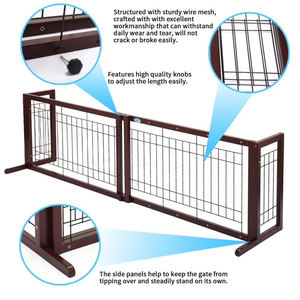 COZIWOW 39 in.W to 71 in.W Dog Gate Indoor Fence CW12H0239