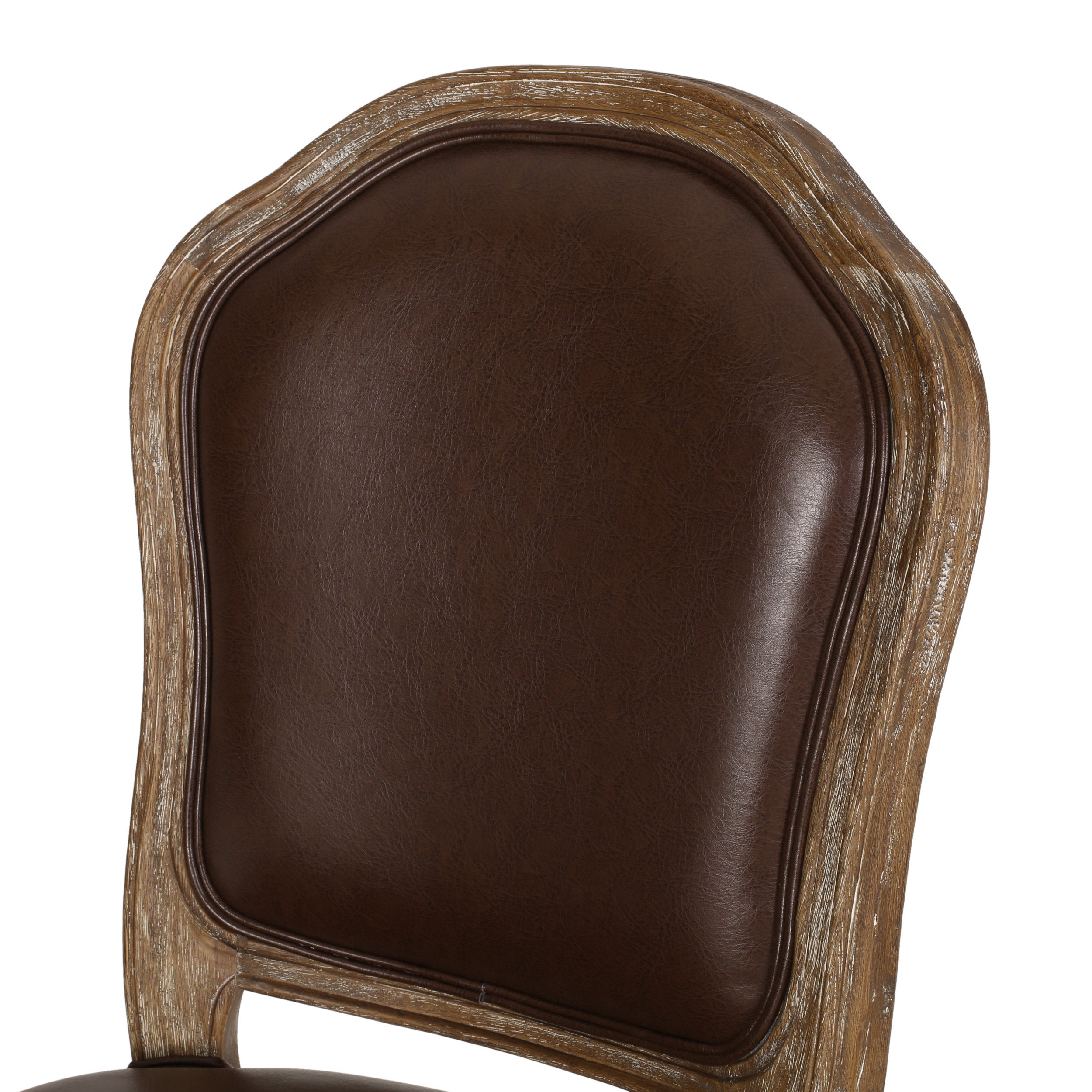 Oakes French Country Upholstered Swivel Office Chair