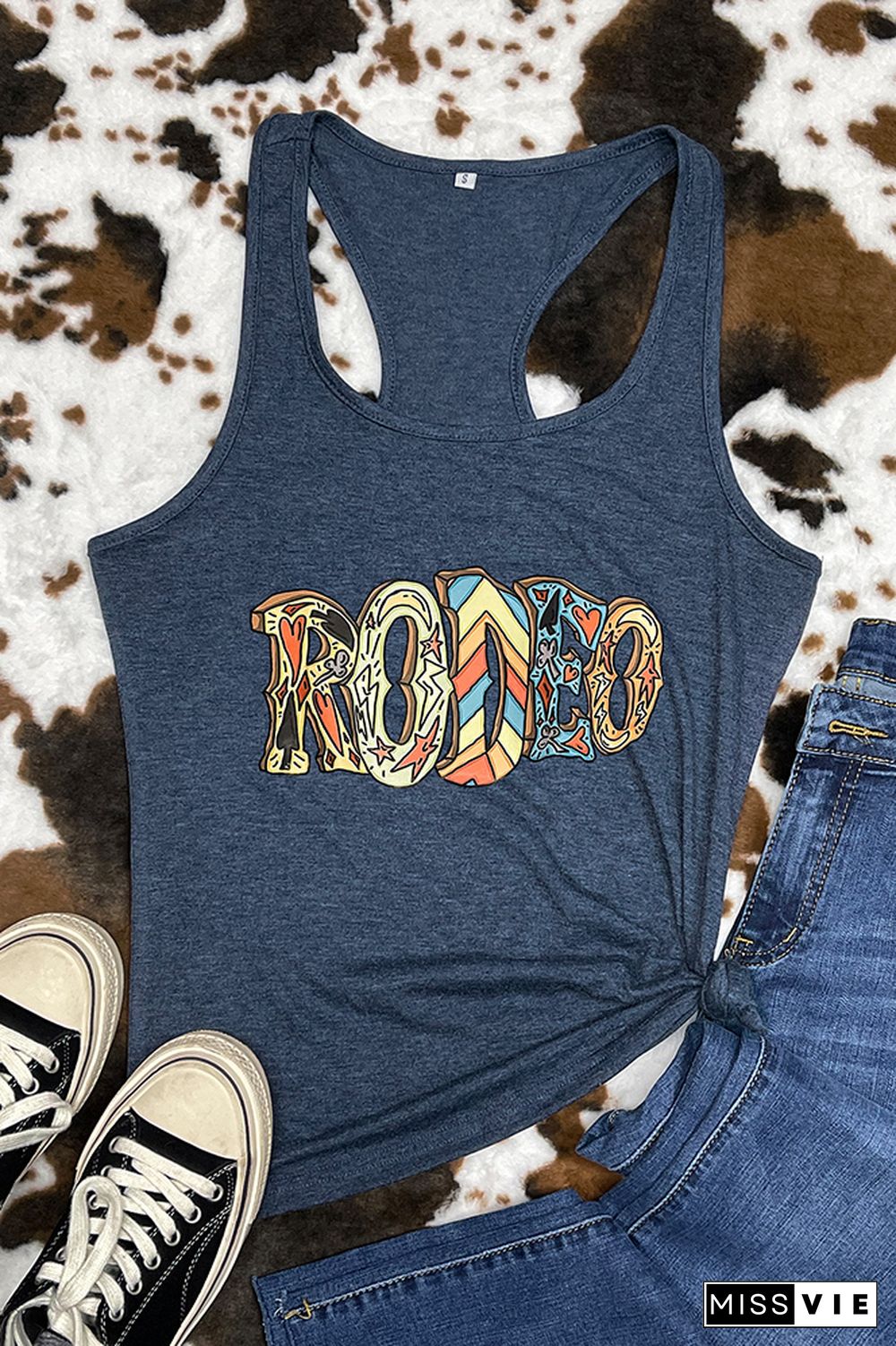 RODEO Printed Sleeveless Tank Top Wholesale