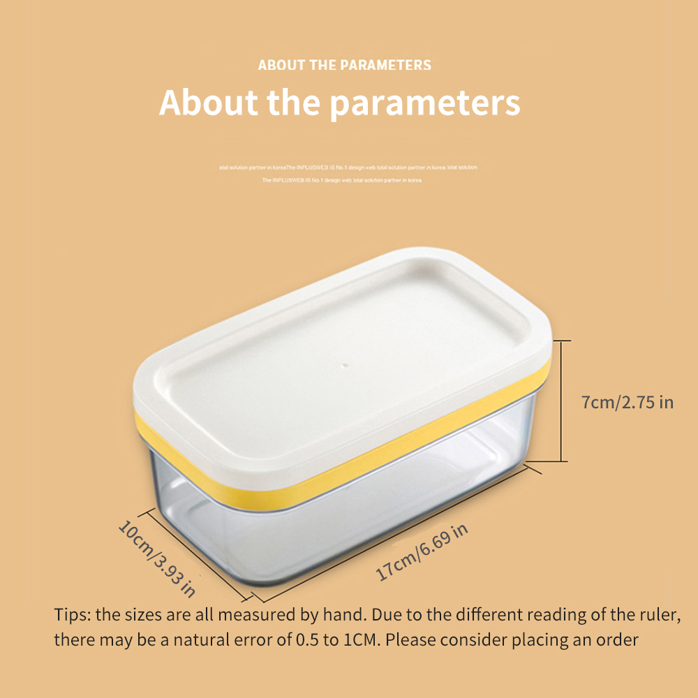 Plastic Butter Dish With Slicer For Easy Cutting BPA Free Butter Box With Lid 2 In 1 Clear Butter Container