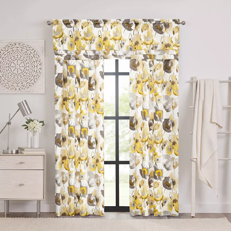 Achim Poppy Field Rod Pocket Window Curtain Panel