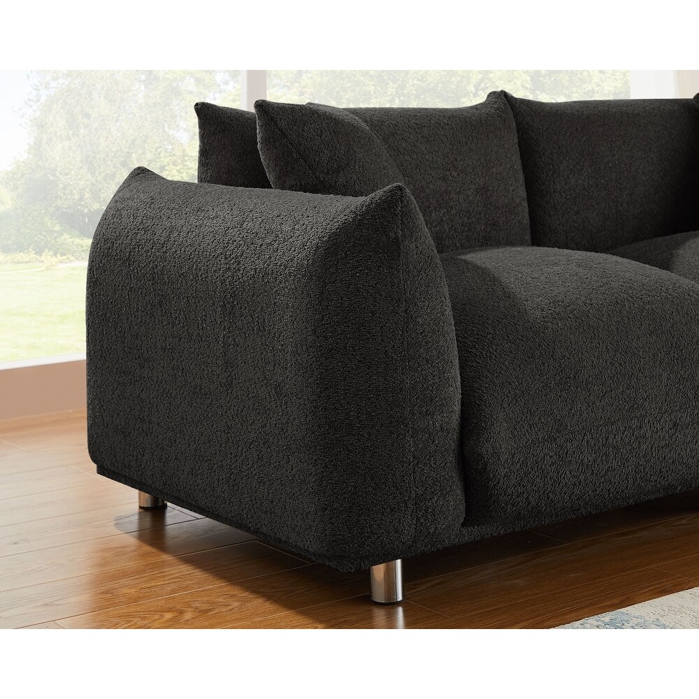 78.2nch Wide Boucle Sofa  Scandinavian style Couch  Loveseat