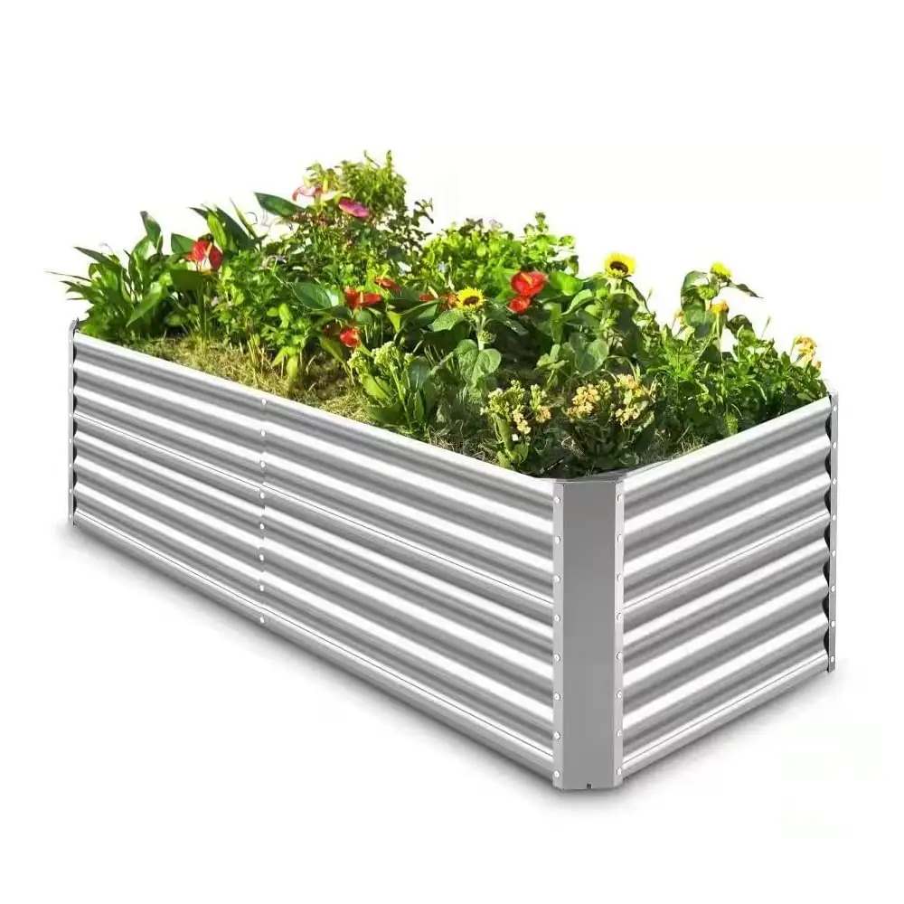 Metal Raised Planter Bed Galvanized Raised Garden Bed for Vegetables