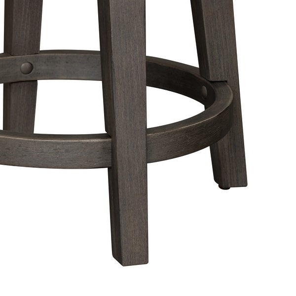 Modern Farmhouse Dusty Charcoal Distressed Console Swivel Stool