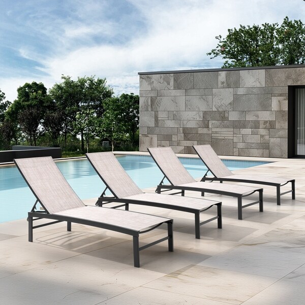 Pellebant Outdoor Patio Adjustable Chaise Lounge Chairs