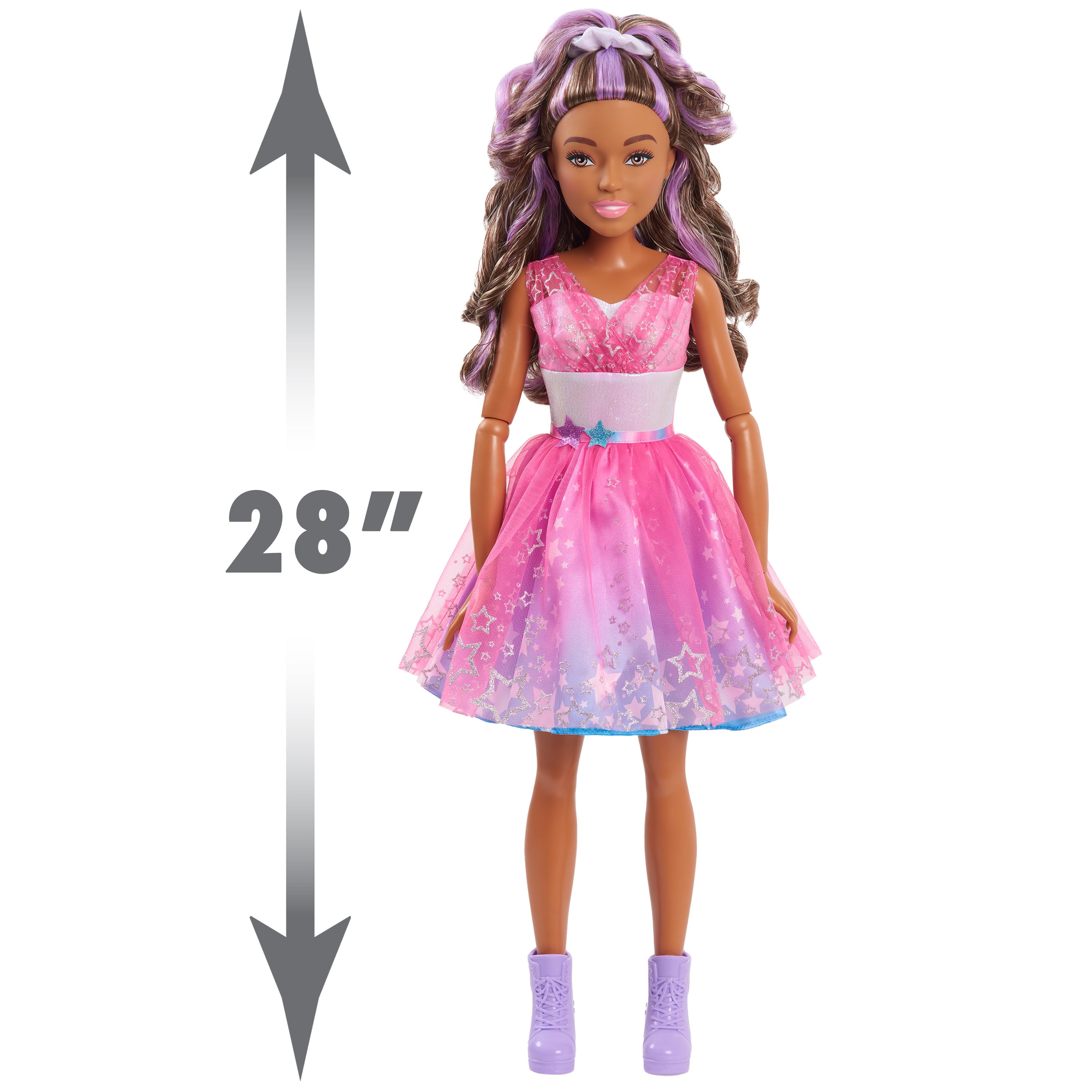 Barbie 28-Inch Best Fashion Friend Star Power Doll, Brown Hair,  Kids Toys for Ages 3 Up, Gifts and Presents