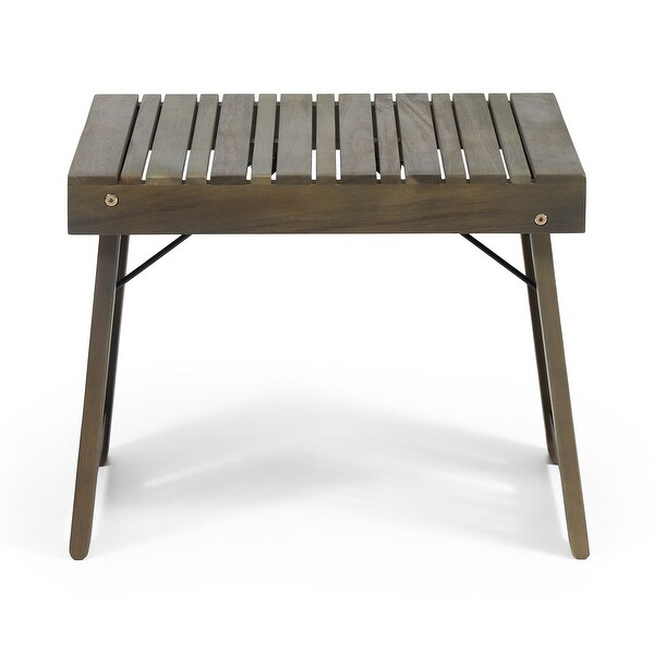 Kyoto Outdoor Acacia Wood Folding Side Table by Christopher Knight Home