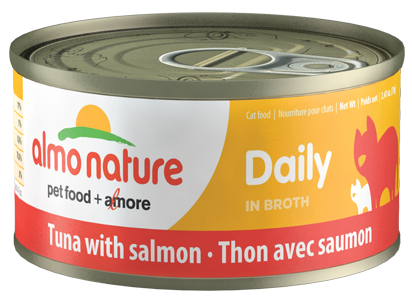 Almo Nature Daily Tuna  Salmon in Broth Canned Cat Food