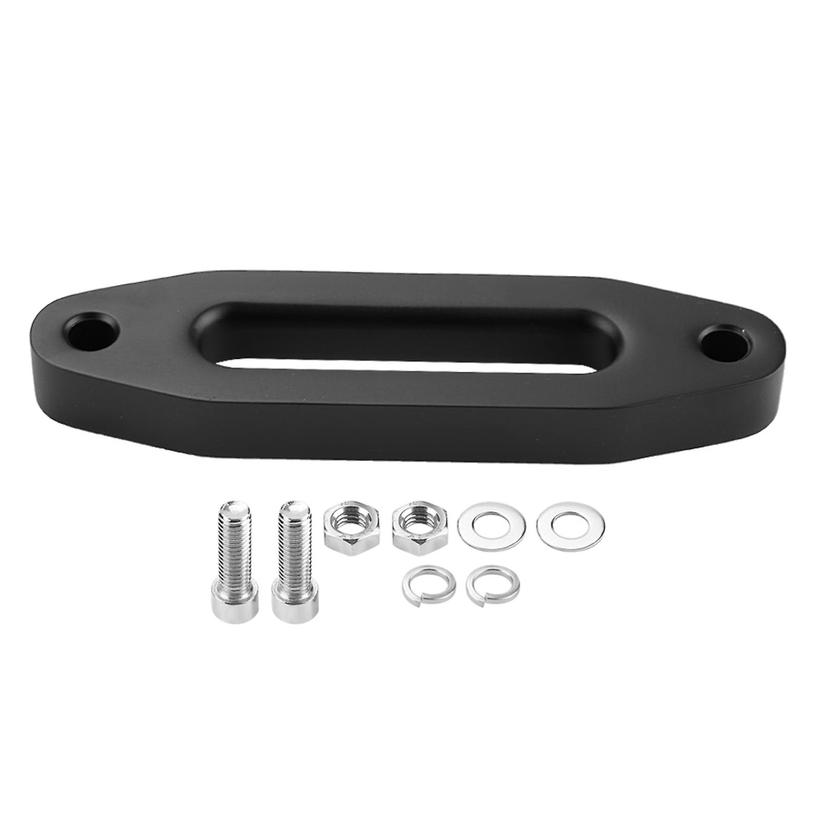 6inch Black Aluminum Hawse Fairlead For Synthetic Winch Rope Cable Atv