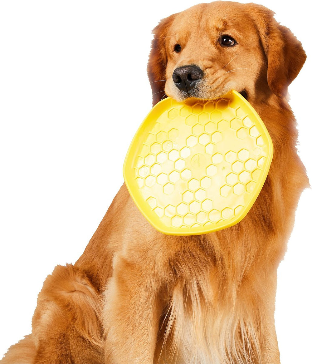 Project Hive Pet Company Yellow Disk and Lick Mat Dog Toy