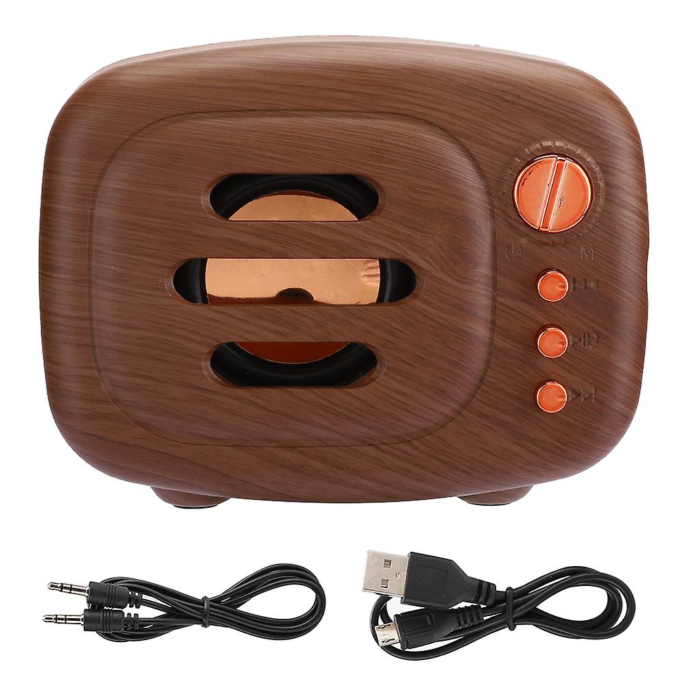 B11 Portable Mini Wireless Bluetooth Bt 5.0 Stereo Speaker Support For Memory Cardwood Grain