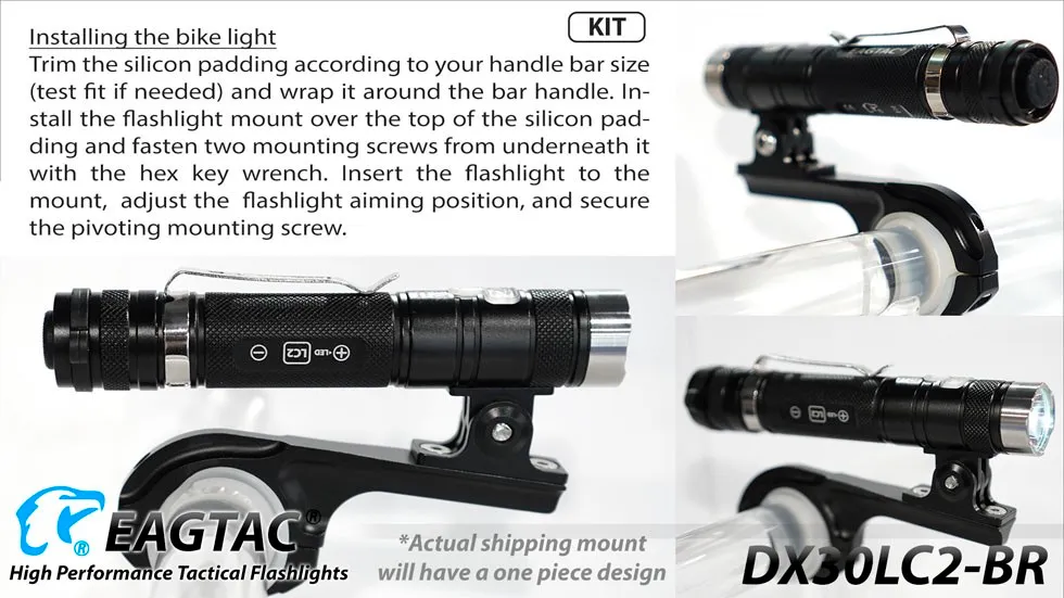 EAGTAC D Series DX30LC2-BR Bike Rechargeable LED Flashlight  w/ Free SandH  ―― 2 models