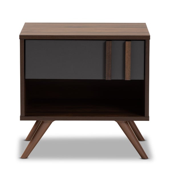 Naoki Modern and Contemporary 1-Drawer Nightstand - - 31302870