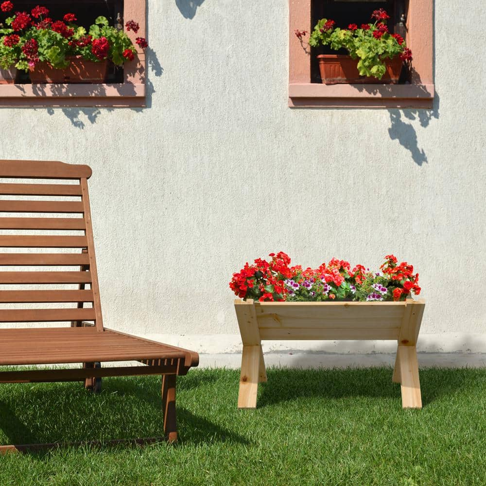 Outdoor Essentials Homestead 25 in. x 16 in. Cedar Wedge Garden Planter 357271