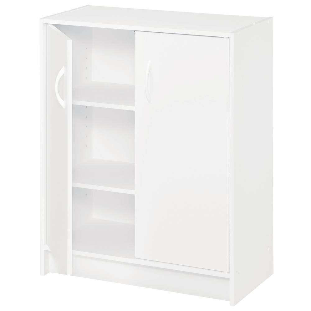 ClosetMaid 32 in. H x 24 in. W x 12 in. D White Wood Look 2-Door Stackable Storage Organizer 8982