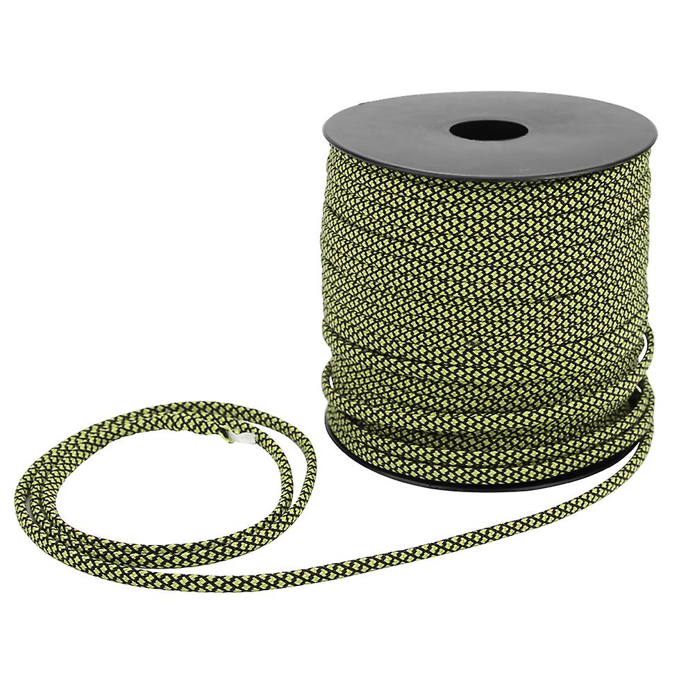 50m 4mm Thick 7 Core Paracord Rescue Tying Tent Lanyard Camping Rope For Outdoor Bracelet Weavinggreen Black