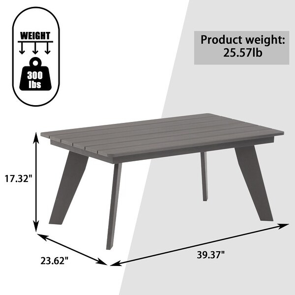 AllWeather Rectangular HIPS Plastic Outdoor Side Table