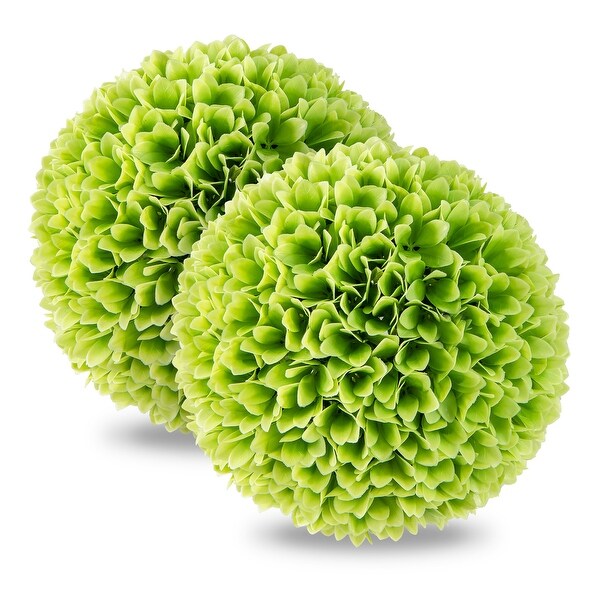 2 Pieces Artificial Plant Topiary Balls Faux Boxwood Decorative Balls