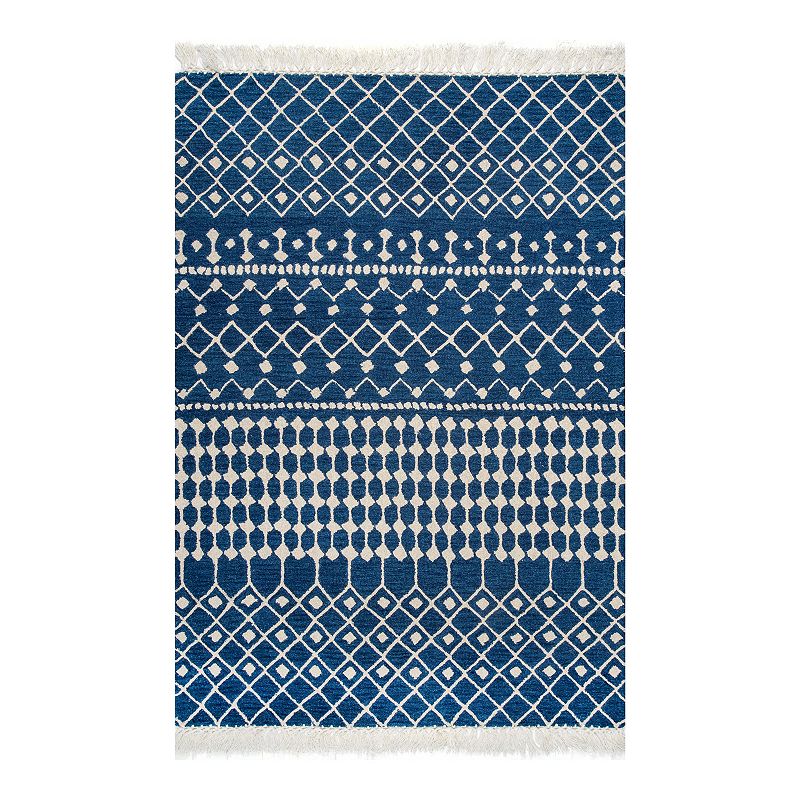 nuLOOM Emmeline Wool Modern Trellis Area Rug