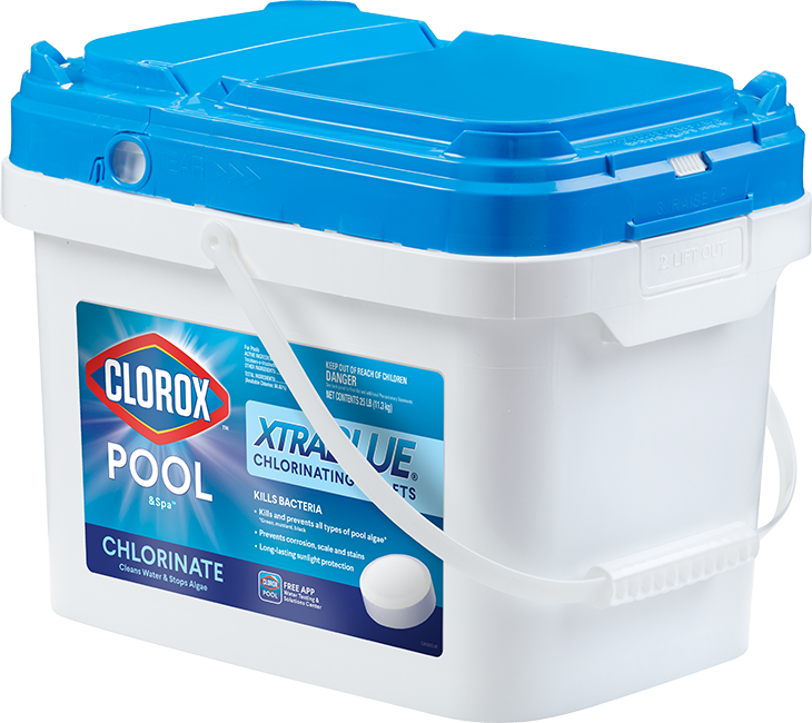 Clorox Pool&Spa XtraBlue 3′′ Chlorinating Tablets for Swimming Pools, 25lb