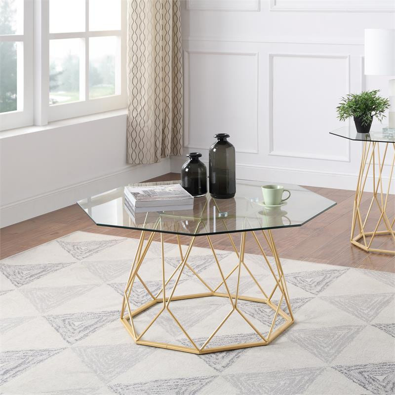 Furniture of America Growder Contemporary Glass Top Coffee Table in Sand Black   Contemporary   Coffee Tables   by Homesquare  Houzz