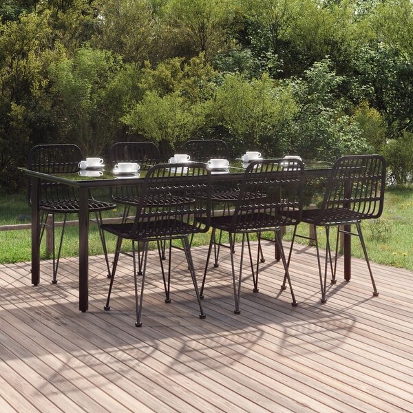 vidaXL 3/5/7/9 Piece Patio Dining Set Poly Rattan