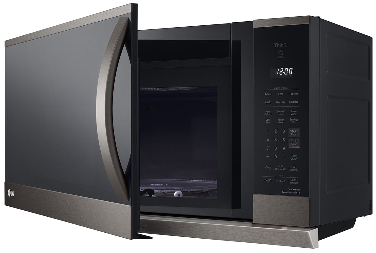 LG 2.1 Cu. Ft. PrintProof Black Stainless Steel Wi-Fi Enabled Over-The-Range Microwave Oven With EasyClean