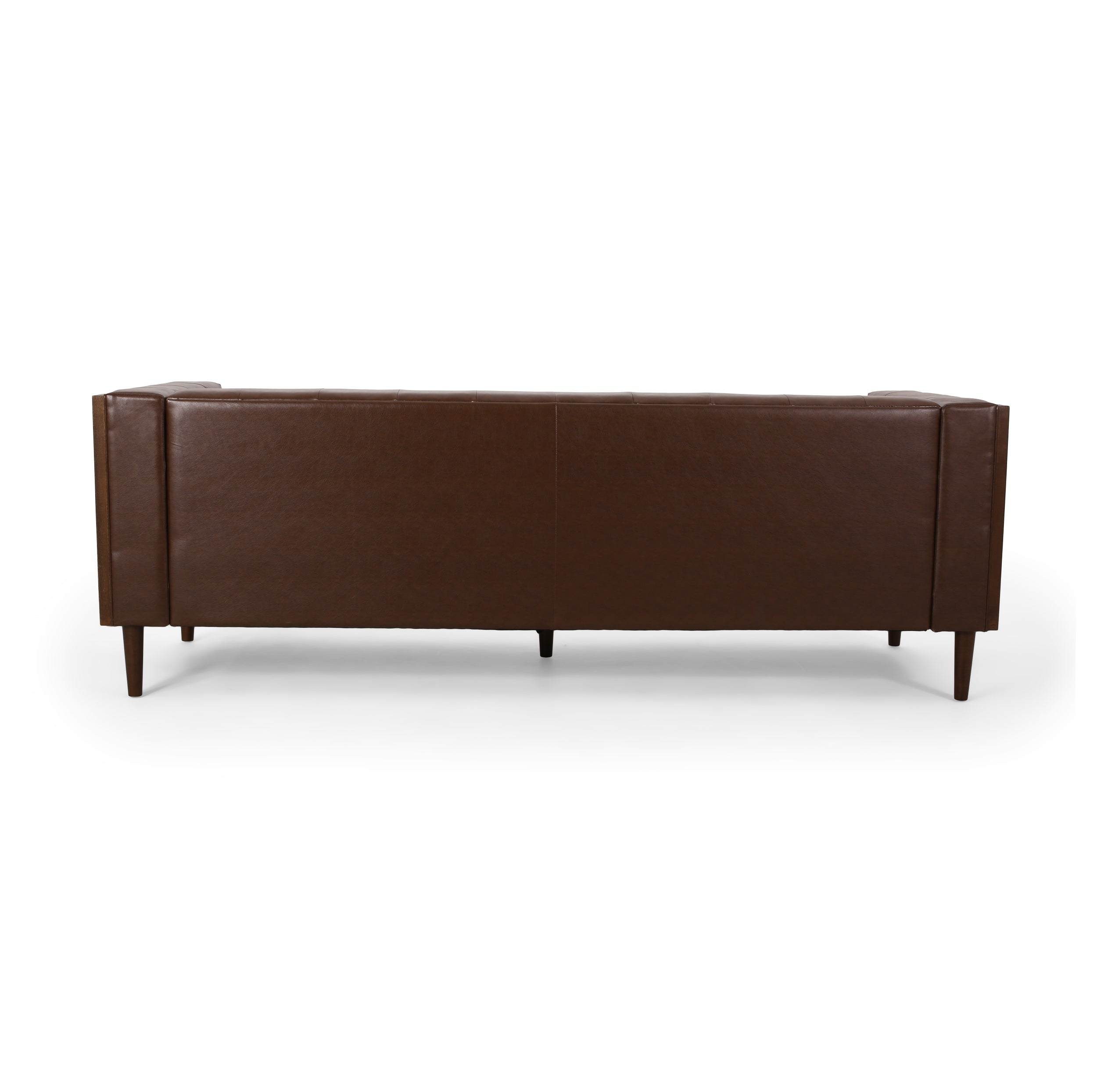 Neilan Contemporary Tufted Deep Seated Sofa with Accent Pillows