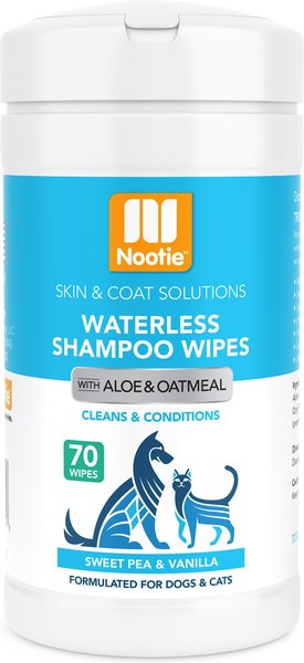 Nootie Sweet Pea and Vanilla Dog and Cat Waterless Shampoo Wipes