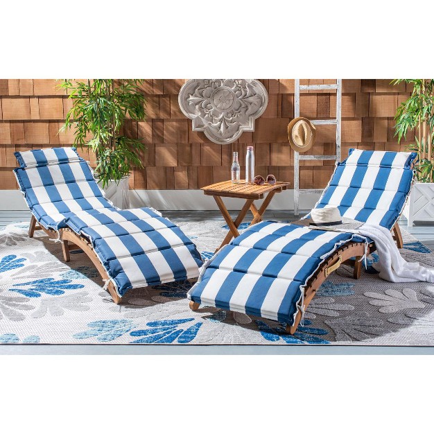 Pacifica 3 Piece Patio Outdoor Lounge Set Safavieh