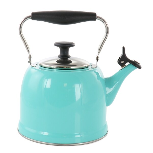 2.2 Quart Stainless Steel Tea Kettle in Blue