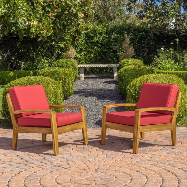 Grenada Outdoor Wood Club Chair (Set of 2) by Christopher Knight Home