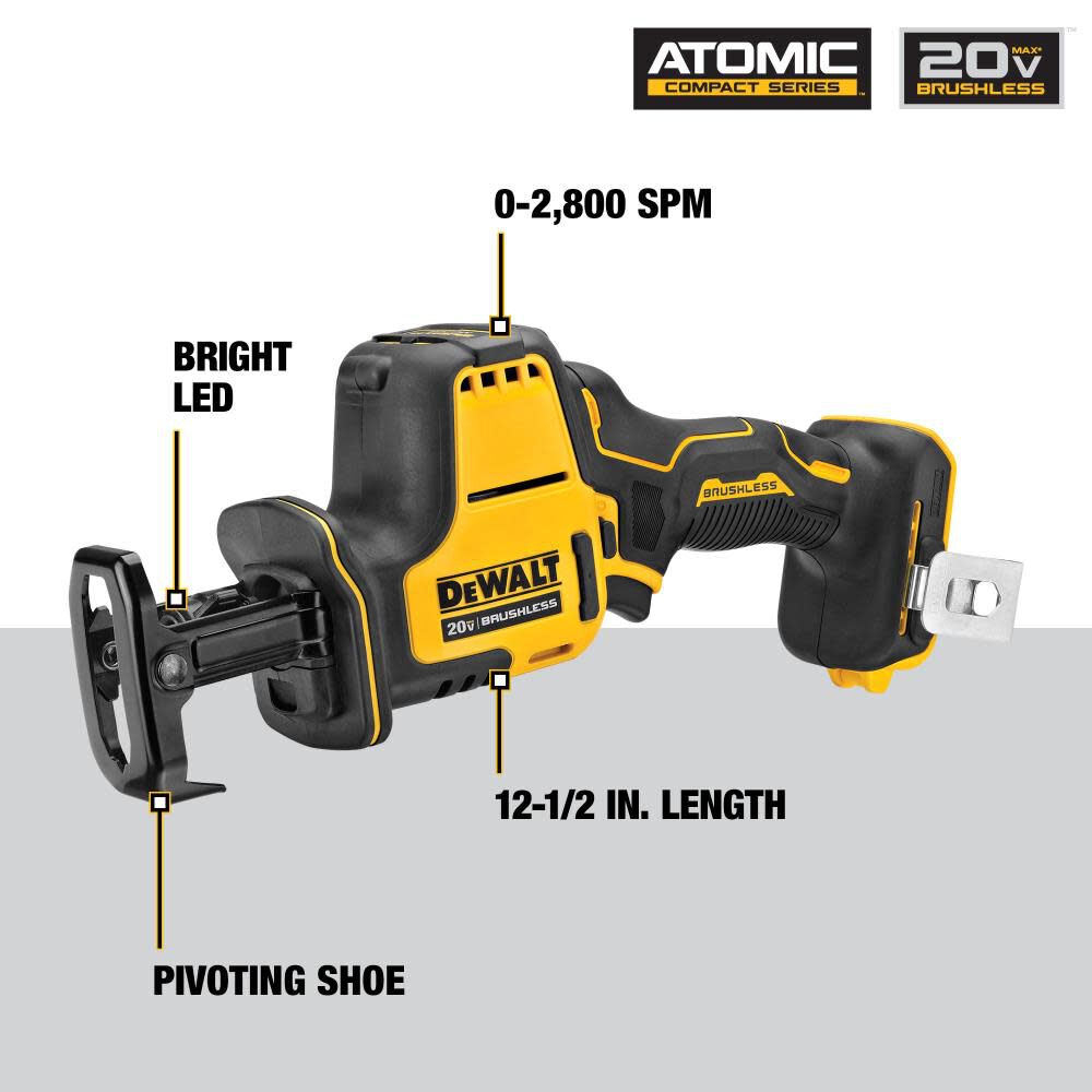 DW ATOMIC 20V MAX 4 Tool Combo Kit Brushless Cordless DCK489D2 from DW