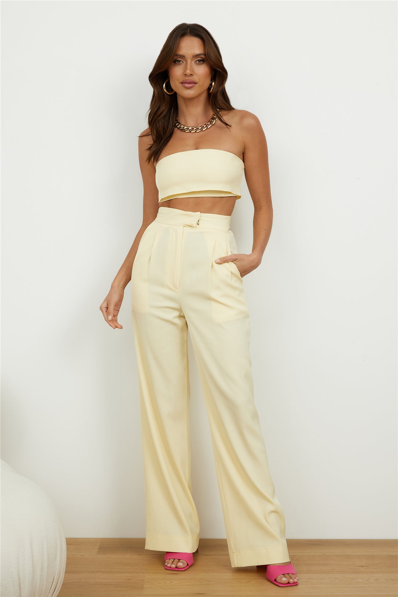 Blind Love Crop Pale Yellow