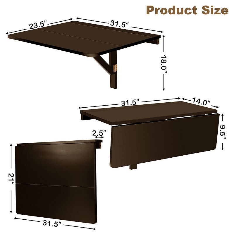 Wall Mounted Folding Table for Small Spaces