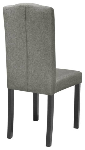 vidaXL Chair 4 Pcs Kitchen Seating Dining Chair Banquette Seat Gray Fabric   Transitional   Dining Chairs   by vidaXL LLC  Houzz