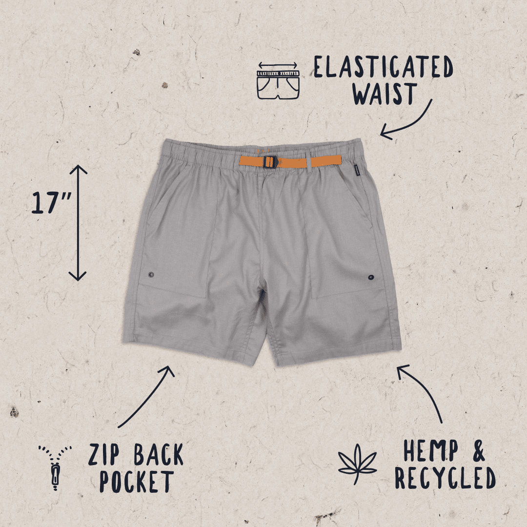 Adventure Organic All Purpose Short - Frost Gray