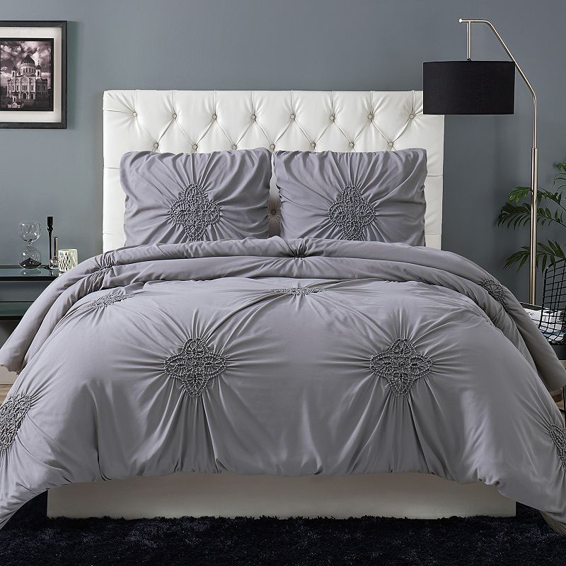 Christian Siriano New York? Georgia Rouched 3-Piece Duvet Cover Set