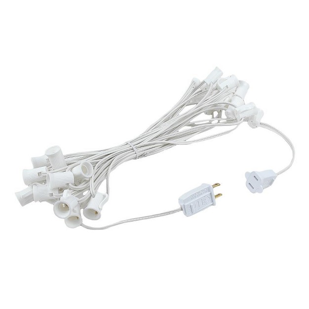 Novelty Lights 25 Feet G30 Globe Outdoor Patio String Lights White Wire