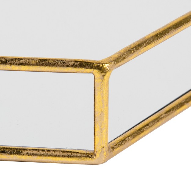 Kate And Laurel Felicia Tray 20x20 Gold