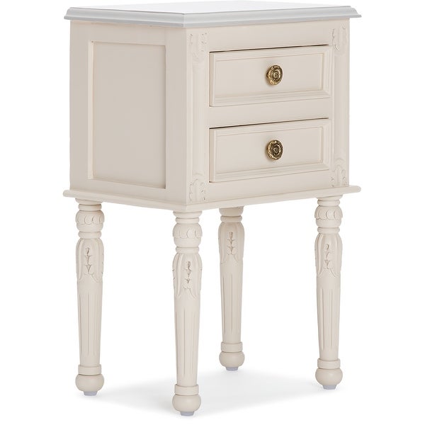 Finch Richards Side Table with Two Drawers， Cream