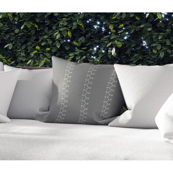 ZIPPER GREY Indoor|Outdoor Pillow By Kavka Designs