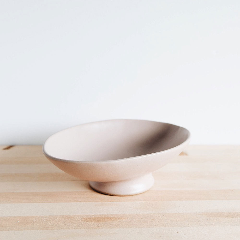 Ceramic Oval Serving Bowl - Sand