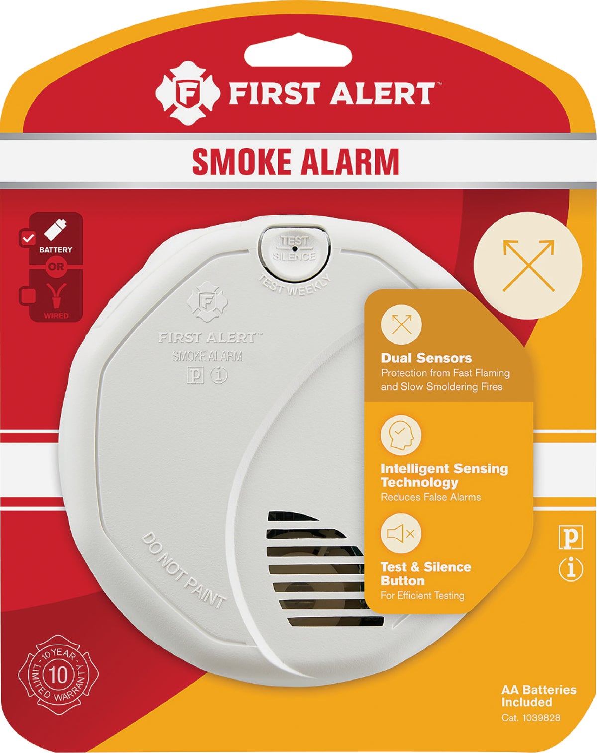 First Alert Dual-Sensor Smokeamp Fire Alarm White