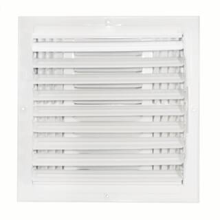 EZ-FLO 10 in. x 10 in. 4-Way Steel WallCeiling Register White 61619