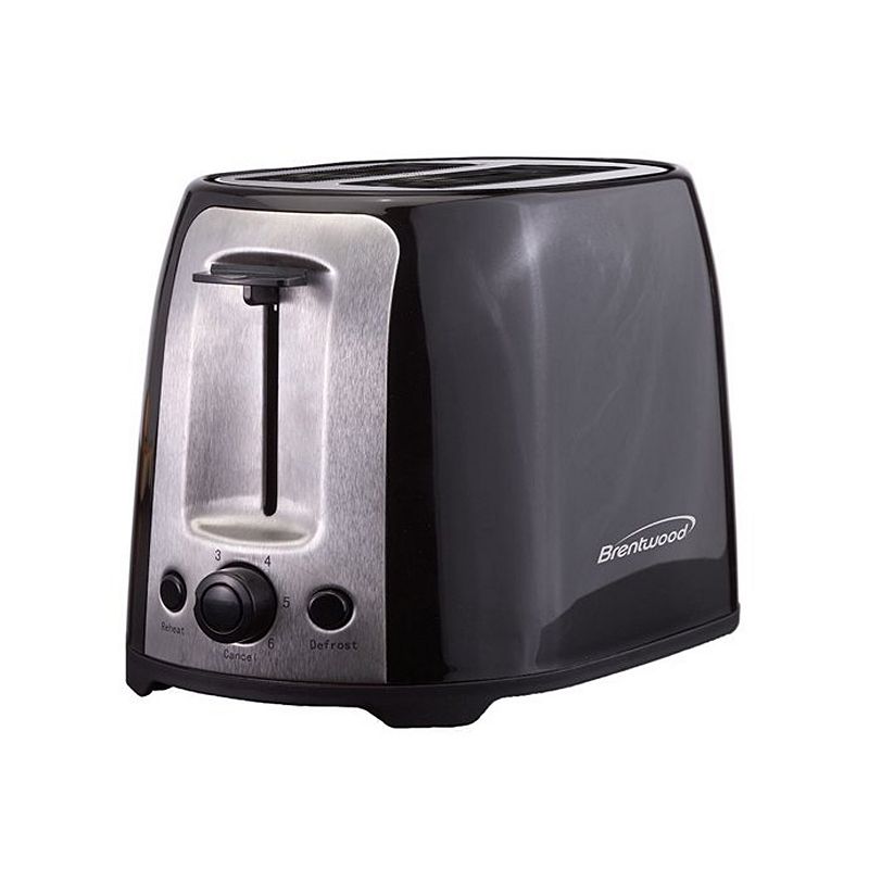 Brentwood  2 Slice Cool Touch Toaster in Black and Stainless Steel