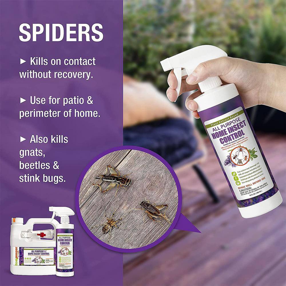 ECOVENGER EcoVenger by EcoRaider All Purpose Insect Control 16 oz. Fleas Moths Springtails Spiders Plant-Based ChildPet-Safe APHIC10016