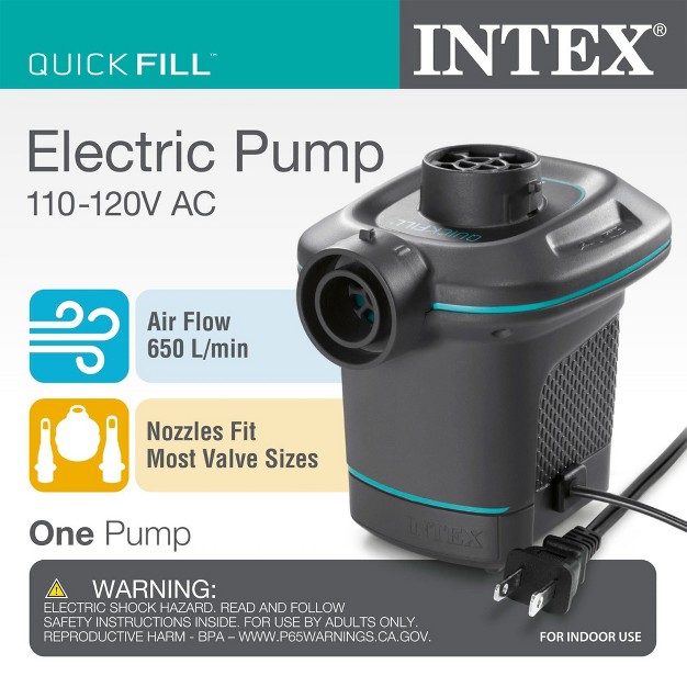 Intex Swim Center 198 Gal Family Swimming Pool amp 120v Electric Air Pump