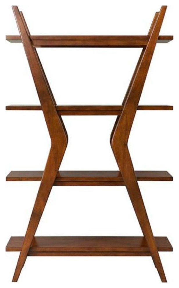 Bassett Mirror Company Stratton Etagere   Midcentury   Bookcases   by Unlimited Furniture Group  Houzz