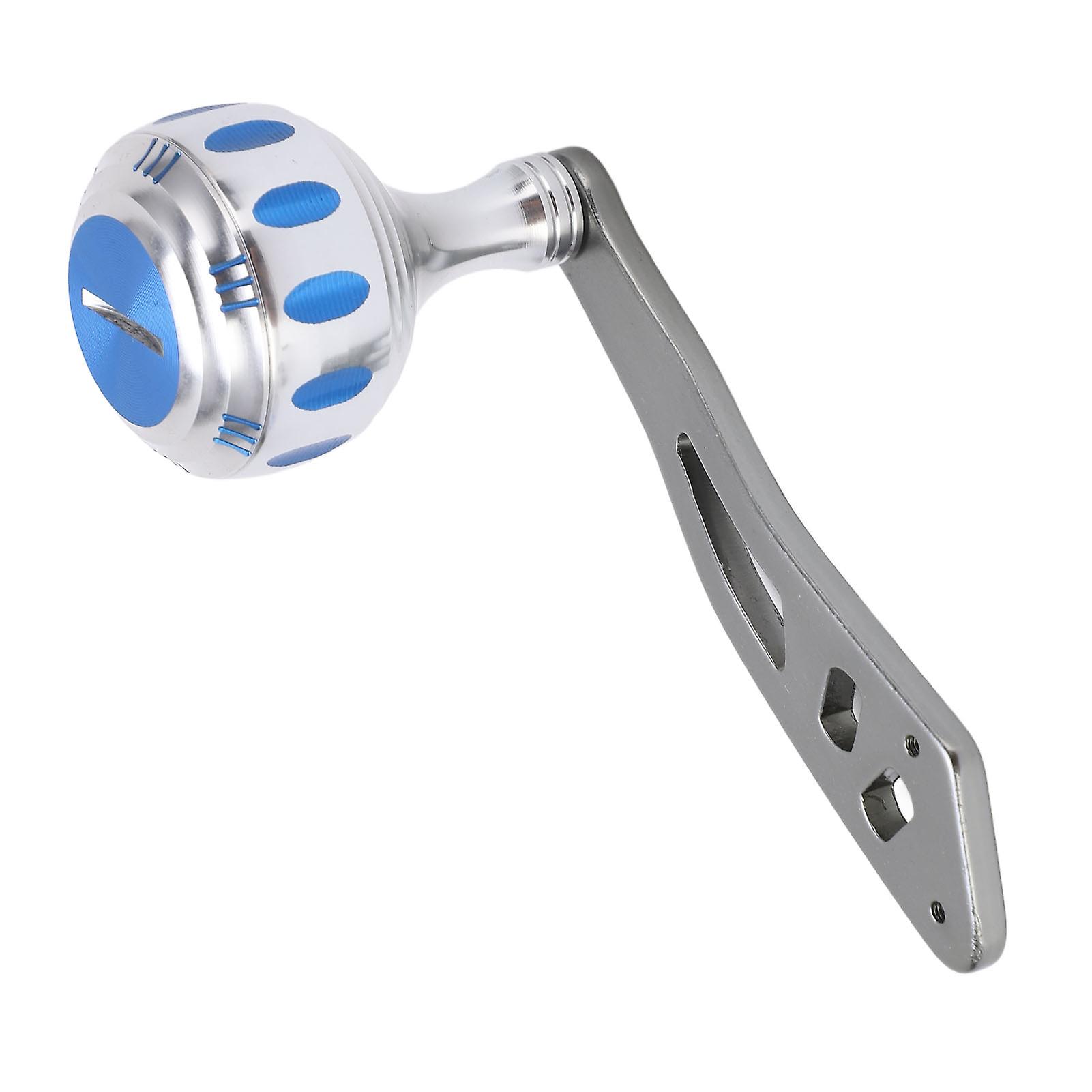 Fishing Reel Handle Metal Power Handle Knob Grip Replacement With Assembly Parts For Baitcasting Drum Reelsilver Blue